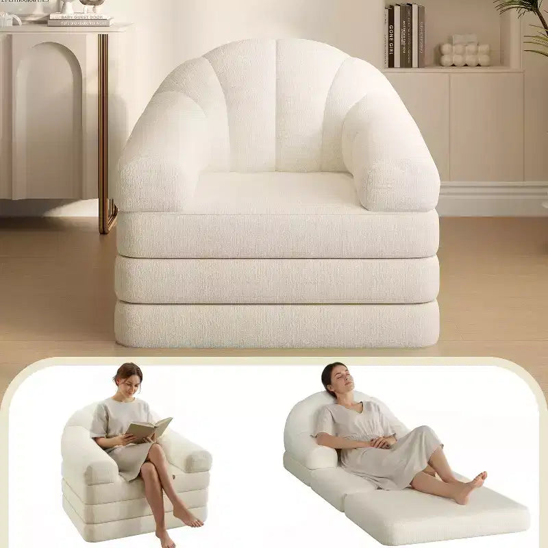 Canapé-lit pliant 2-en-1, fauteuil-lit pliable pour salon, chambre à coucher