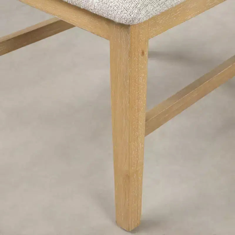 Chaises de salle à manger avec cadre en bois massif