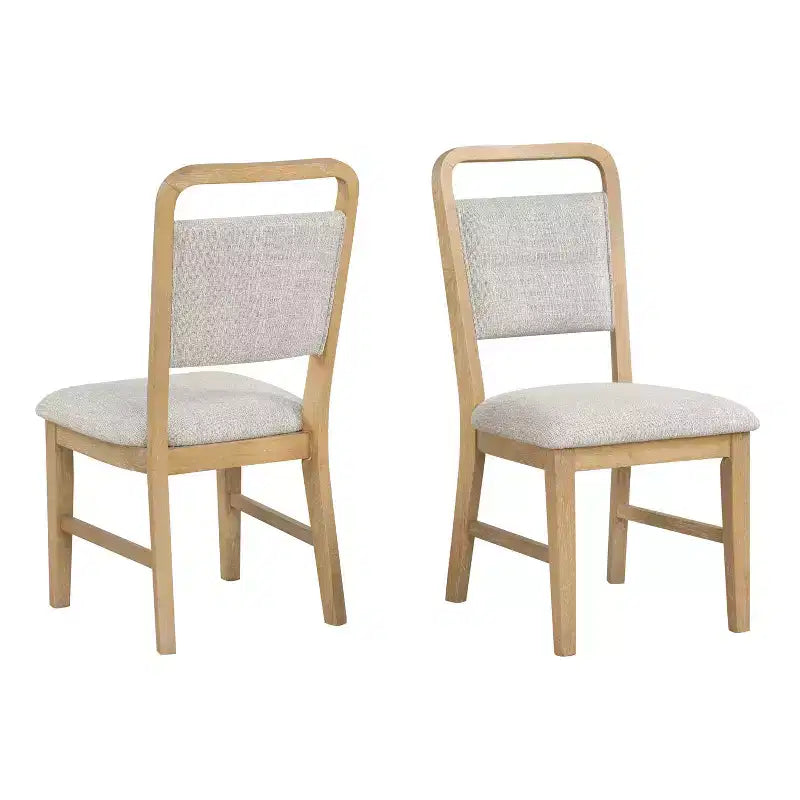 Chaises de salle à manger avec cadre en bois massif