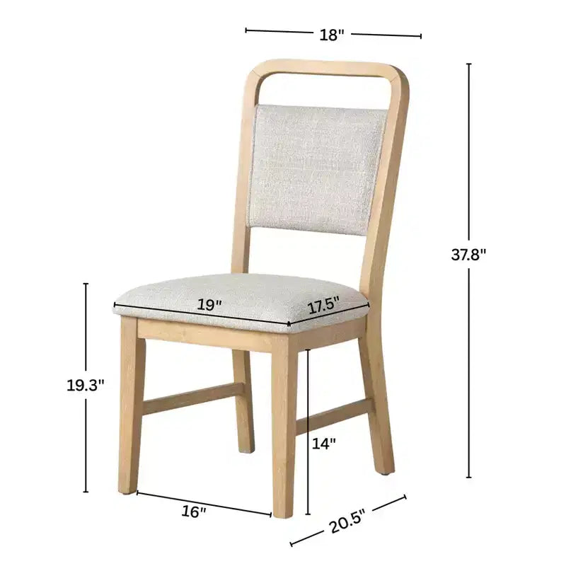 Chaises de salle à manger avec cadre en bois massif