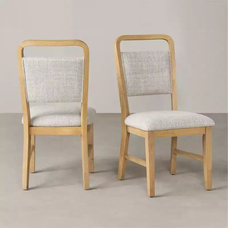 Chaises de salle à manger avec cadre en bois massif
