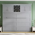 Luxystar Modern Queen Murphy Bed with 2 Cabinets for Living Room or Apartment