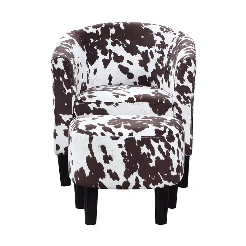 Fauteuil d'appoint avec pouf