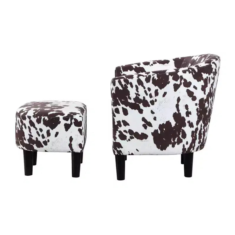 Fauteuil d'appoint avec pouf