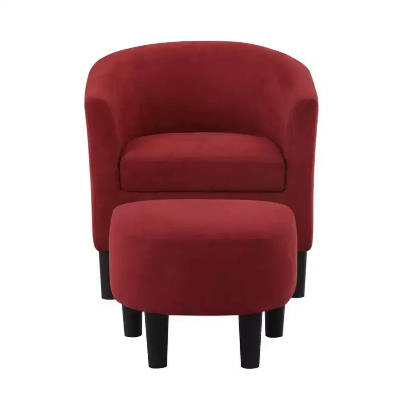 Fauteuil d'appoint avec pouf