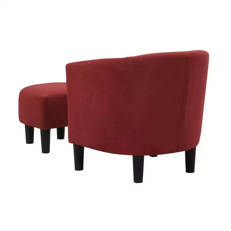 Fauteuil d'appoint avec pouf
