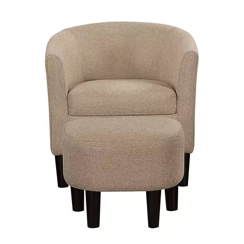 Fauteuil d'appoint avec pouf