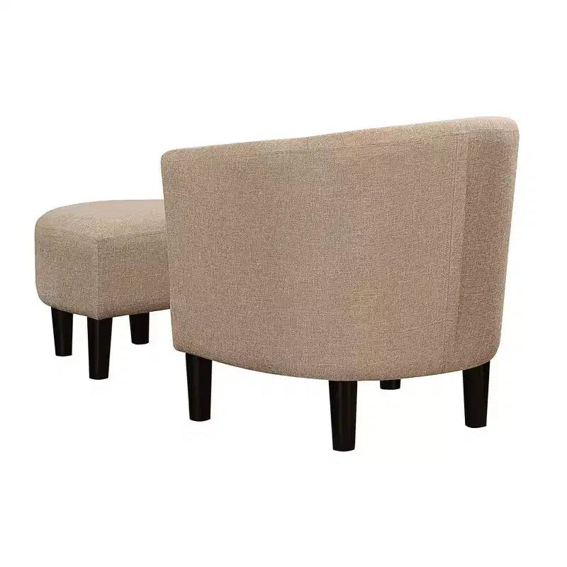 Fauteuil d'appoint avec pouf