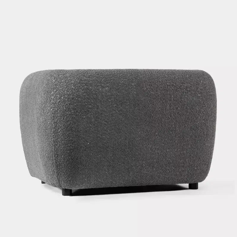 Fauteuil d'appoint profond contemporain en tissu bouclé