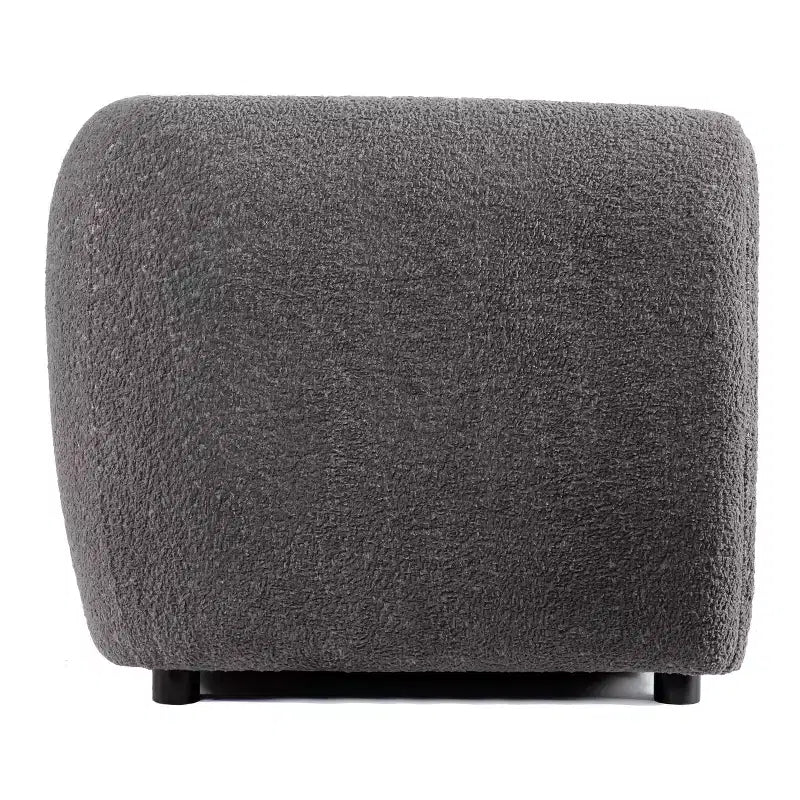 Fauteuil d'appoint profond contemporain en tissu bouclé
