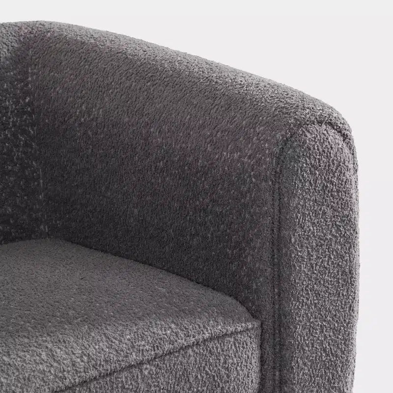Fauteuil d'appoint profond contemporain en tissu bouclé