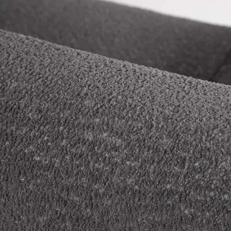 Fauteuil d'appoint profond contemporain en tissu bouclé