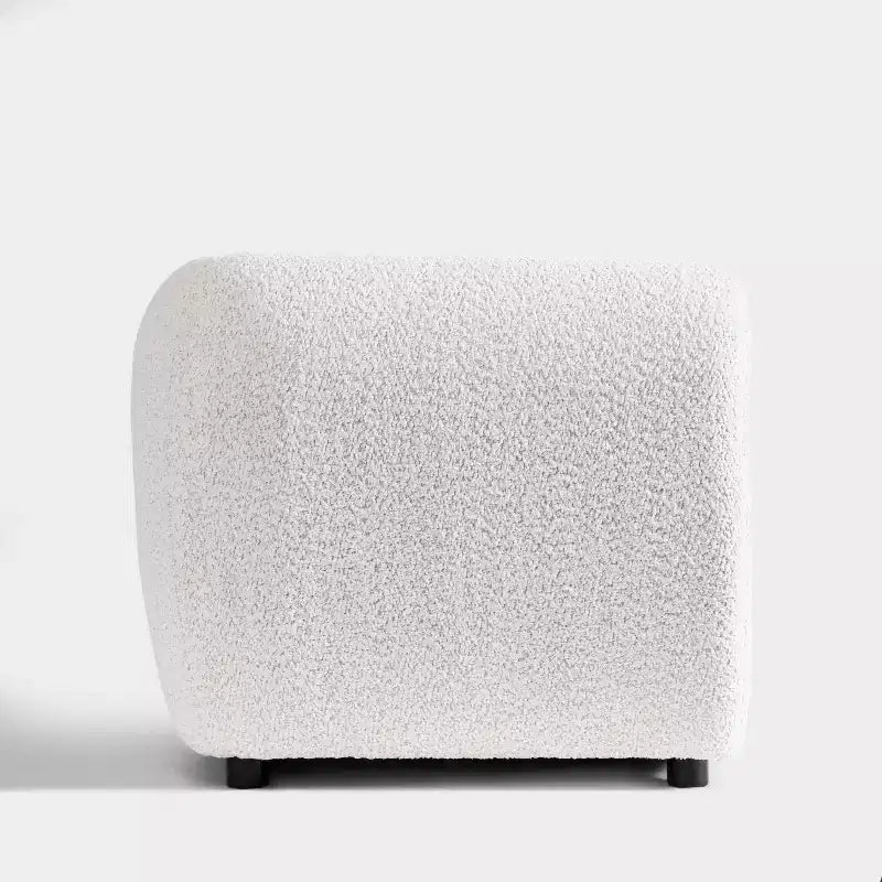 Fauteuil d'appoint profond contemporain en tissu bouclé