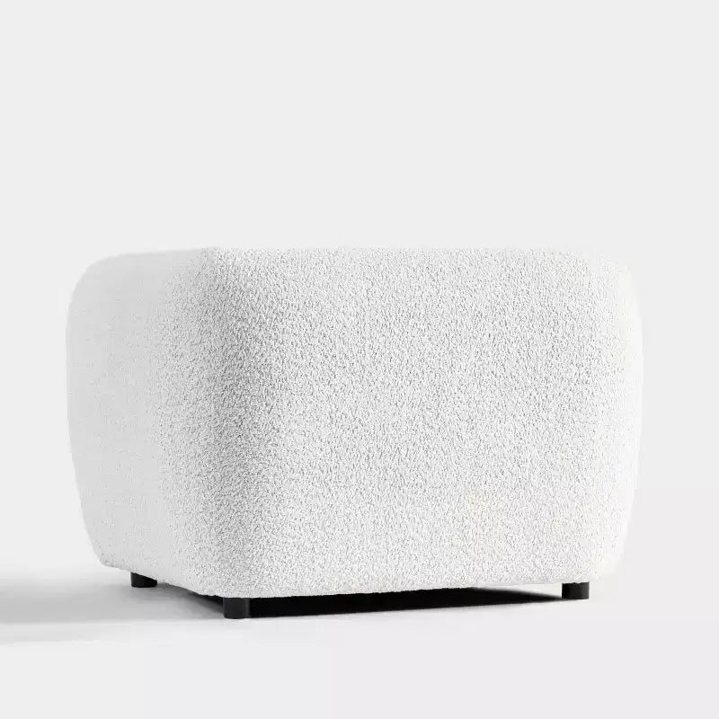 Fauteuil d'appoint profond contemporain en tissu bouclé