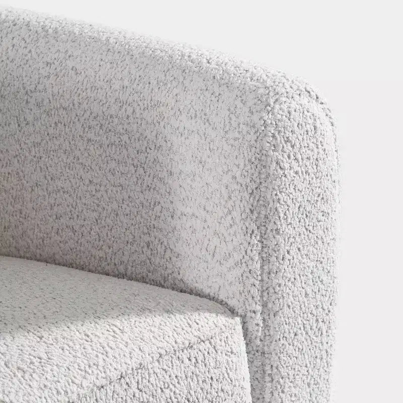 Fauteuil d'appoint profond contemporain en tissu bouclé