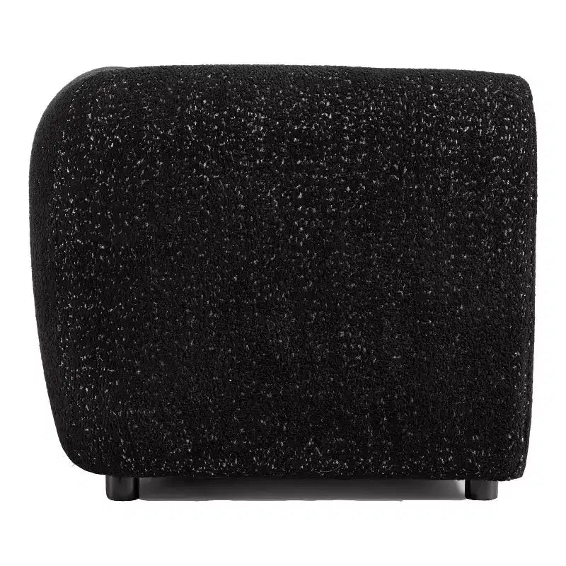Fauteuil d'appoint profond contemporain en tissu bouclé