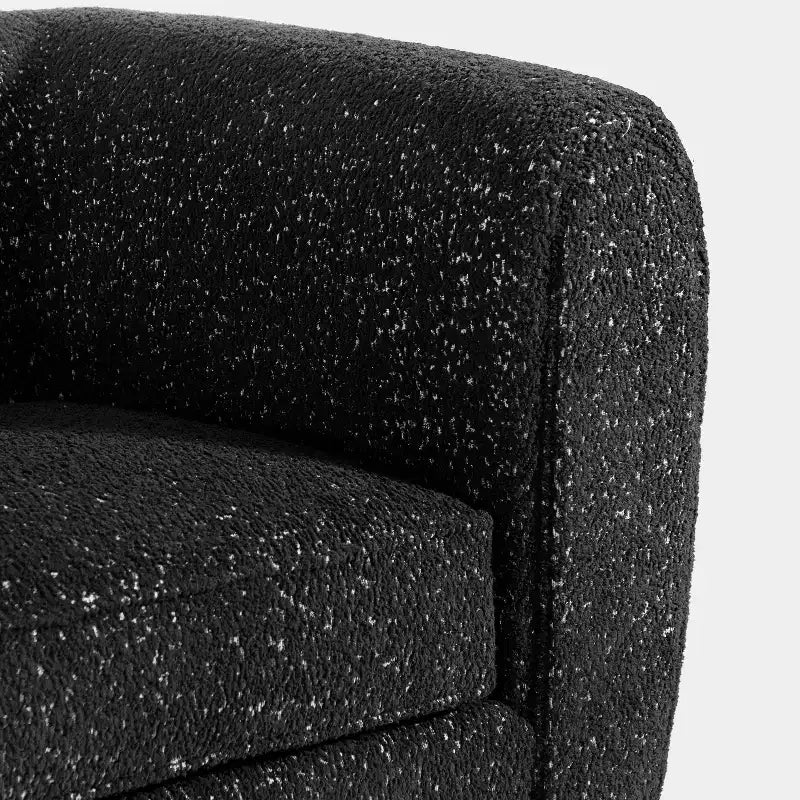 Fauteuil d'appoint profond contemporain en tissu bouclé