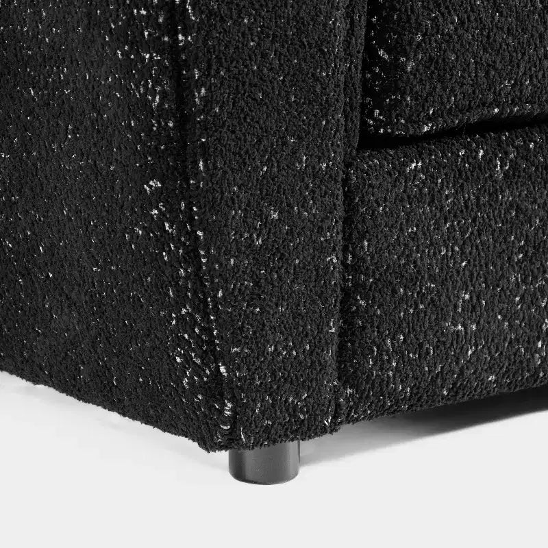 Fauteuil d'appoint profond contemporain en tissu bouclé