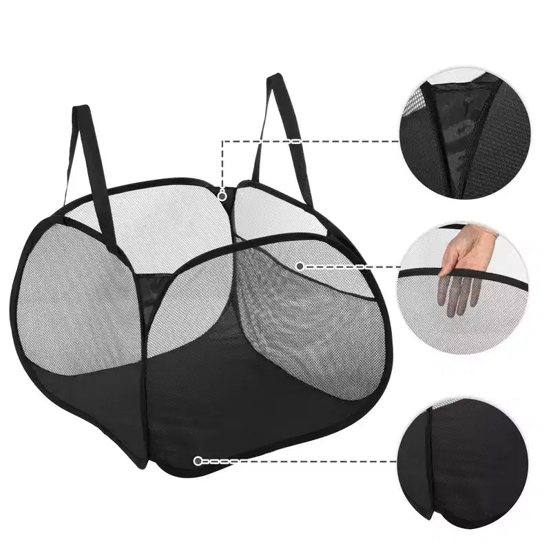 Panier à linge en maille pliable 90 L 1 pièce