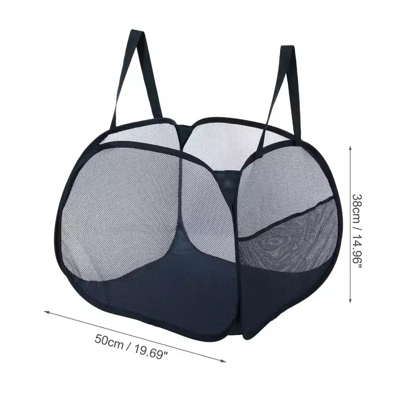 Panier à linge en maille pliable 90 L 1 pièce