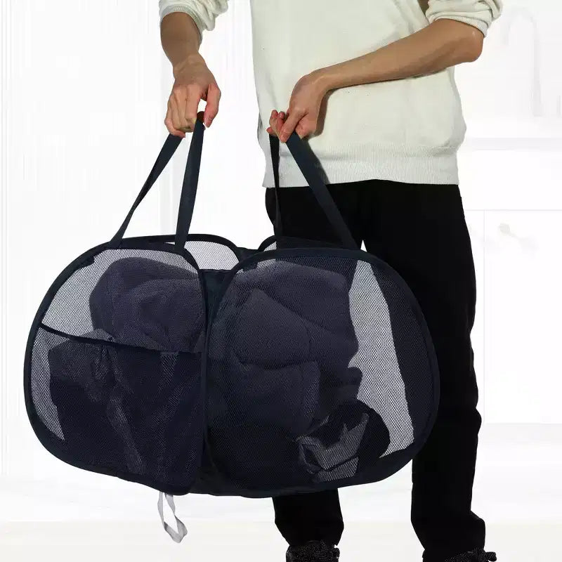 Panier à linge en maille pliable 90 L 1 pièce