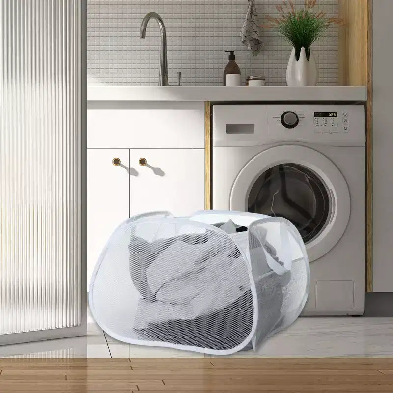 Panier à linge en maille pliable 90 L 1 pièce