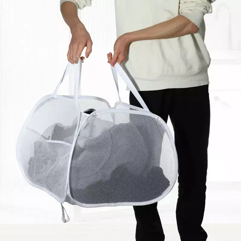 Panier à linge en maille pliable 90 L 1 pièce